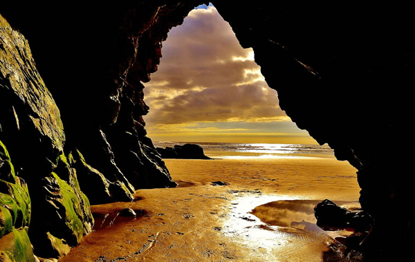 Cave Sunset, Shell Beach by Caron Krauch