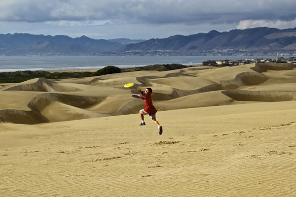 Frisbee in the Dunes, Oceano Dunes by Randy Krauch